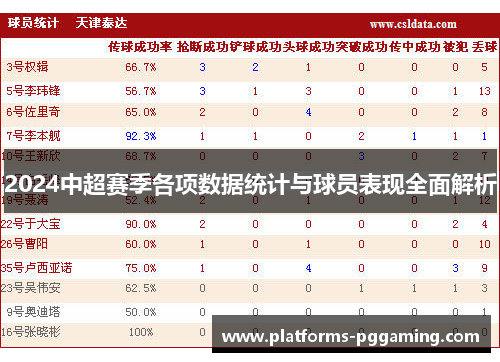 2024中超赛季各项数据统计与球员表现全面解析