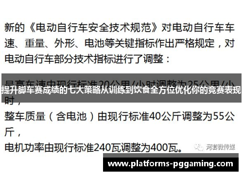 提升脚车赛成绩的七大策略从训练到饮食全方位优化你的竞赛表现