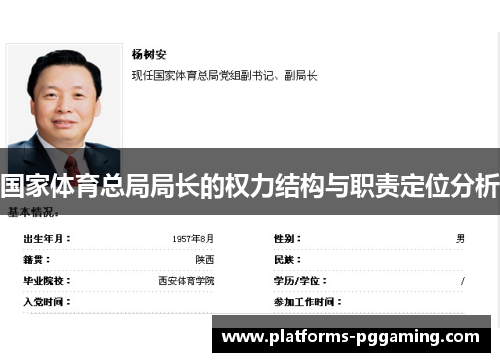 国家体育总局局长的权力结构与职责定位分析